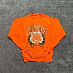 VIntage 90s y2k Illinois‎ University Spell Out College Crewneck